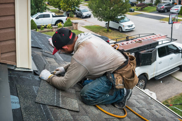 Professional Flat Roof Repair technician working in Mayville, NY